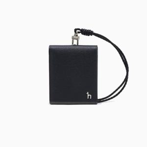 [헤지스ACC] 네이비 라인배색 소가죽 목걸이 카드지갑 HJHO5E032N3