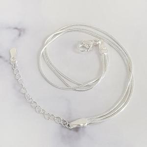 핑크비올라 / 씬 스네이크 얇은 뱀줄 라인 실버 패션 팔찌