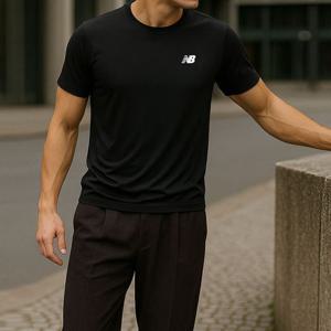 [뉴발란스 주니어]뉴발란스 스포츠 플라잉로고 러닝 반팔티 블랙 MT51801-BK