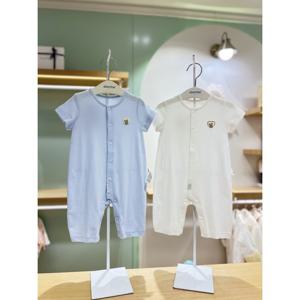 압소바HM (쌍둥이우주)돌돌모달반소우주복(아이보리 블루)2벌세트 (Q3A2310611)