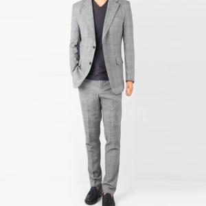 [레디핏]여름 남성 클래식 린넨 체크 정장 수트 세트_BL002S