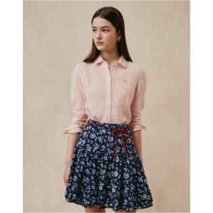 헤지스 여성  린넨 스트라이프 셔츠 오렌지 HSSH5BC31O2