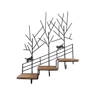 계단선반 3단 고양이 진열대 블랙 인테리어 정리함