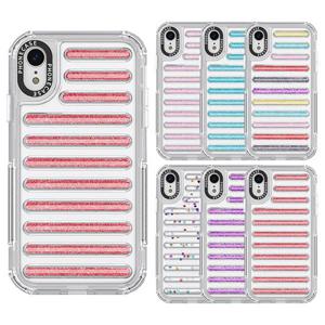 아이폰XR 젤하드 투명 글리터 에어백 범퍼 핸드폰 케이스