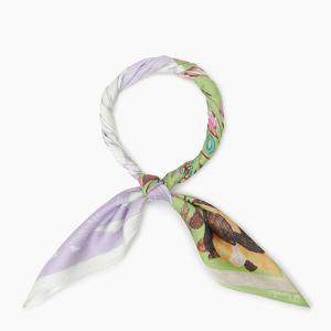 [베네통] 트리 컬러 블록 실크 스카프_BCMF02511GN