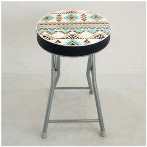 원형 접이식 의자 인디언 1P 쿠션 간이의자 스툴 체어