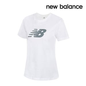 뉴발란스 여성 반팔티셔츠 스포츠 저지 로고 화이트 WT43582-WT