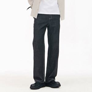 썸머데님 남성 코튼 린넨 혼방 밴딩 와이드 데님 팬츠-EBRK2325C03