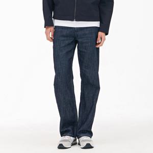 썸머데님 남성 코튼 린넨 혼방 밴딩 와이드 데님 팬츠-EBRK2325C04