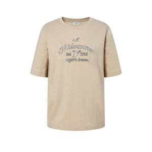 헤지스 여성 25SS 그래픽 릴랙스핏 반소매티셔츠 라이트베이지 HSTS5BC25I1