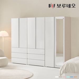 [착불] 보루네오 타키 2400 GG세트 장롱 장농 이불장 안방 작은방 원룸 서랍 거울 8자