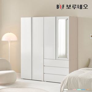 [착불] 보루네오 리키 1600 M세트 옷장 이불장 미니 아이 작은방 서랍 거울 원룸 슬림