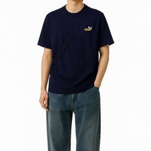 [푸마 주니어]푸마 PUMA 에센셜 투컬러 NO.1 스몰로고 반팔티 네이비 684717-16