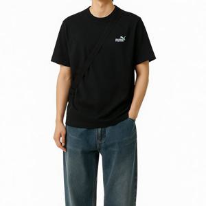 [푸마 주니어]푸마 PUMA 에센셜 투컬러 NO.1 스몰로고 반팔티 블랙 684717-51