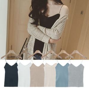 골지끈나시 언더웨어 데일리 민소매 레이어드 나시티