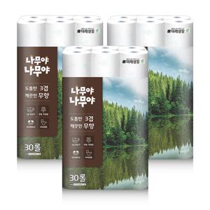 잘풀리는집 나무야나무야 디럭스 화장지 27M 3팩(90롤)