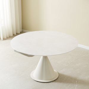 글렌드 회전 확장형 포세린 세라믹 원형 4인 식탁 테이블