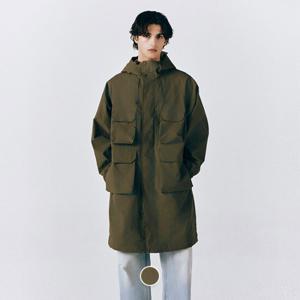 [지오다노]남성 간절기 나일론 밀리터리 롱 포켓 파카 075512