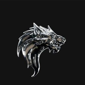 오토바이 엠블럼 스티커 자동차 데코 튜닝 늑대 크롬