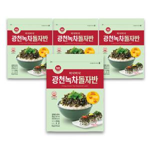 바다모아 김자반 광천 녹차 돌자반 돌김자반 55g, 4봉