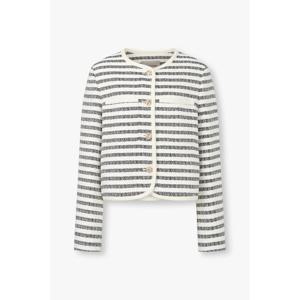 [보브]스트라이프 패턴 트위드 자켓7124210102