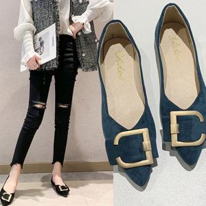 여성 스웨이드 단화 예쁜 플랫슈즈 캐주얼 정장 신발