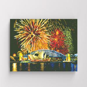 아이러브페인팅 DIY캔버스형 보석십자수 40x50cm 시드니의오페라