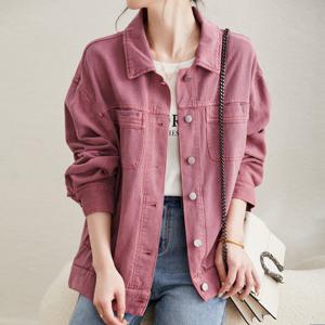 [몽벨리즈]빈티지핑크루즈핏데님자켓 mde2301834