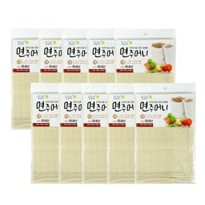 바른생활 면주머니(대 24x34cm)-10개 찜시트 찜기깔개 면보