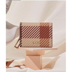 [닥스] 브라운 하우스체크 패턴 카드지갑 DCWA4F508W2