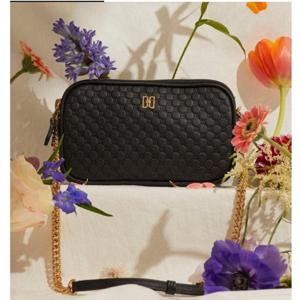 [닥스] 블랙 DD 로고패턴 가죽 미니크로스백 DCWA4E517BK