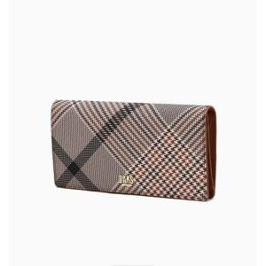 [닥스] 브라운 체크패턴 타슬 포인트 2단 장지갑 DCWA4E322W2