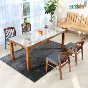 케미에르 아슬로바 4인 통세라믹 원목식탁SET(의자형) KHD-857S