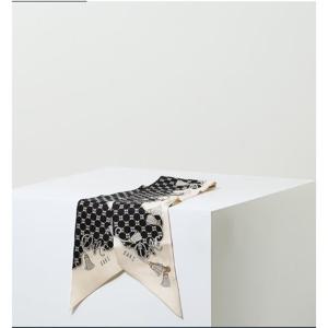 [닥스] 블랙 DD DAKS 롱 스키니 실크스카프 DCSC4F455BK