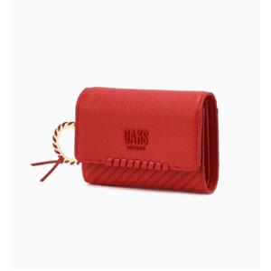 [닥스] 레드 패턴배색 소가죽 반지갑 DCWA5E146R2