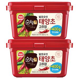 해표 순창궁 태양초 고추장 1.9kg 2개