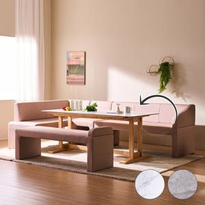 글라세 리버서블 통세라믹 6인 식탁세트/3인+1인+코너형+3인벤치