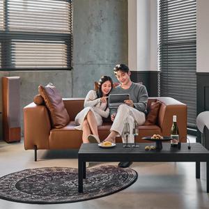 [룸스프레이증정][다우닝] 포네 3인 모듈 전체 내추럴가죽 소파