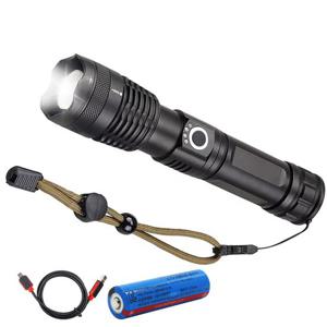 XHP70칩 LED 충전식 줌 라이트 랜턴 손전등 후레