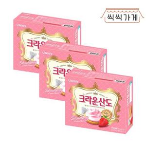 크라운산도 딸기크림치즈 161g x 3ea