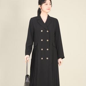 애비뉴투지 엄마옷 테일러 카라 옆플리츠 봄 가을 하객룩 정장 원피스 K03520