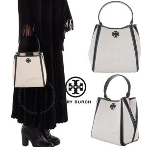 토리버치 158502 여자 스몰 McGraw 캔버스 버킷 토트 크로스백