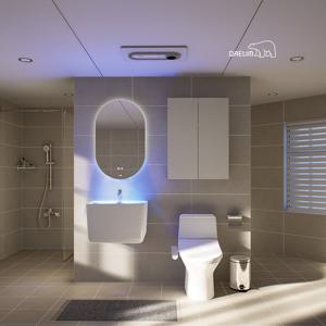 [25년형]대림바스 스마트클린바스 샌드 살균LED거울형 거실 욕실리모델링(휴젠뜨+살균비데)