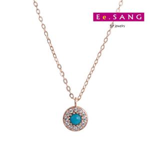 18k 12월 탄생석 천연 터키석목걸이 18k목걸이