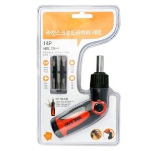 라쳇 스크루 드라이버 세트14p 3단 각도조절 휴대용공구