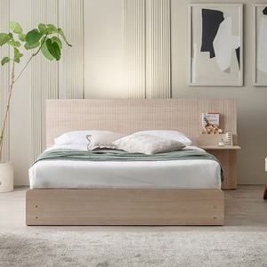 라자가구 라무드 LED 서랍형 침대 프레임 Q + 협탁 1 + 7존포켓매트