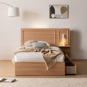 라자가구 윈디 LED+USB 서랍형 침대 SS + 7존포켓 매트리스