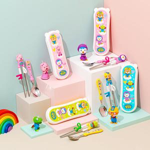 에디슨 뽀로로 이지 스텐 수저 케이스 세트 3개