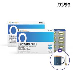 [트루엔] 알티지오메가3, 알래스카 파랑이 100캡슐, 2박스 (증정 머그컵(블루) 1ea)