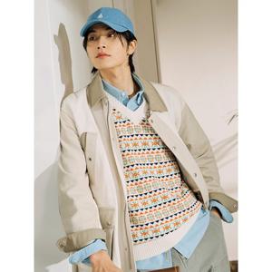 [빈폴멘] 페어아일 베스트  아이보리 (BC5251C090)